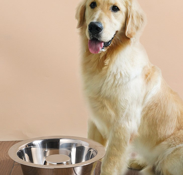 Pet Slow Food Stainless Steel Bowl And Tableware