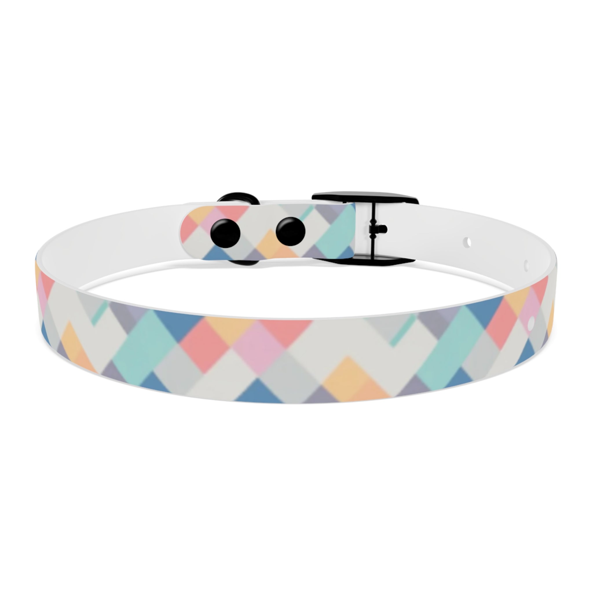 Tejido de píxeles pastel en armonía diagonal - Collar para mascotas Pet Zen