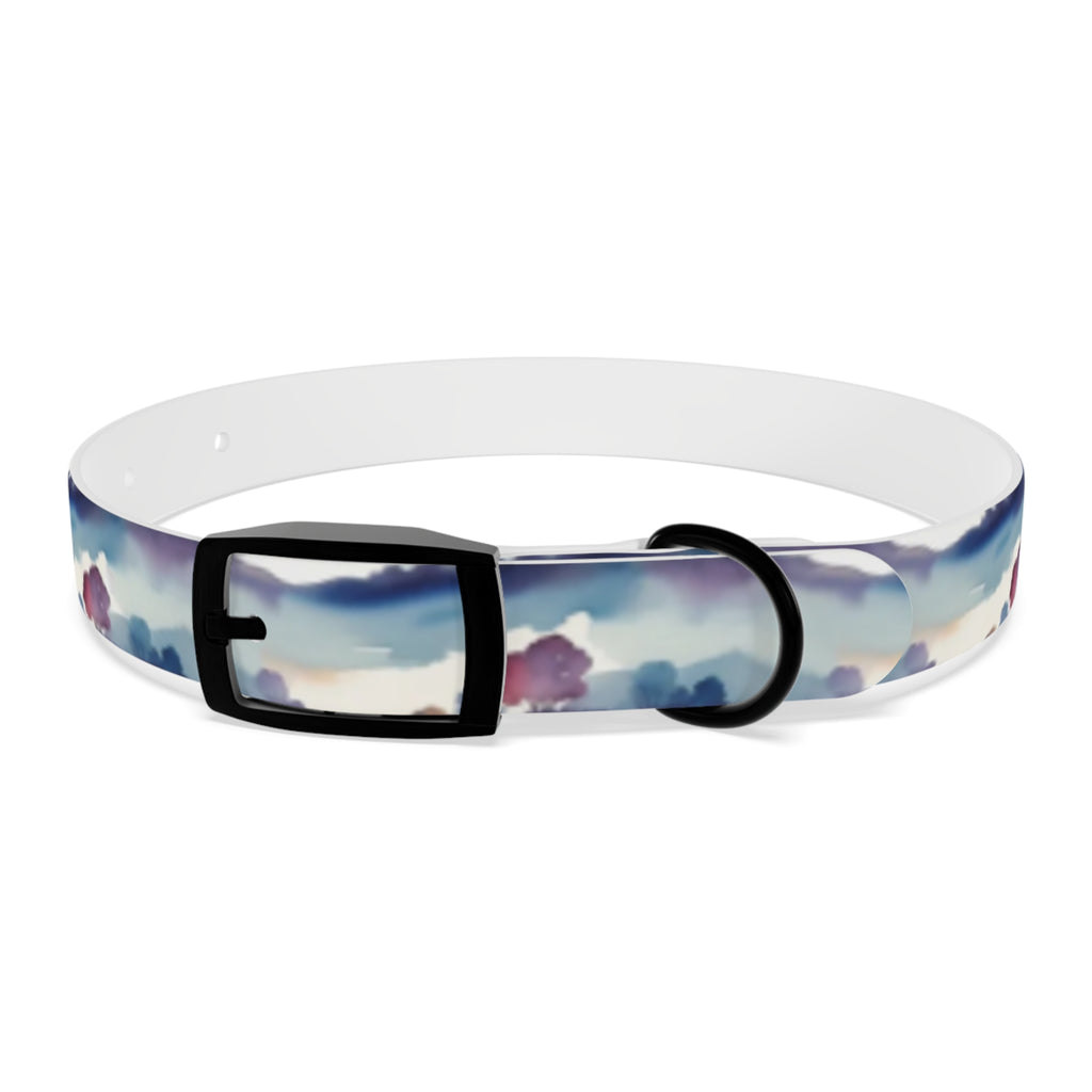 Rayas de acuarela en tonos crepusculares y espuma de mar - Collar para mascotas Pet Zen