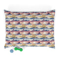 Rayas de acuarela en el horizonte en tonos crepusculares y espuma de mar - Cama para mascotas Pet Zen