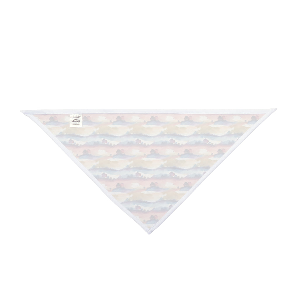 Rayas de acuarela en el horizonte en tonos crepusculares y espuma de mar - Bandana para mascotas Pet Zen