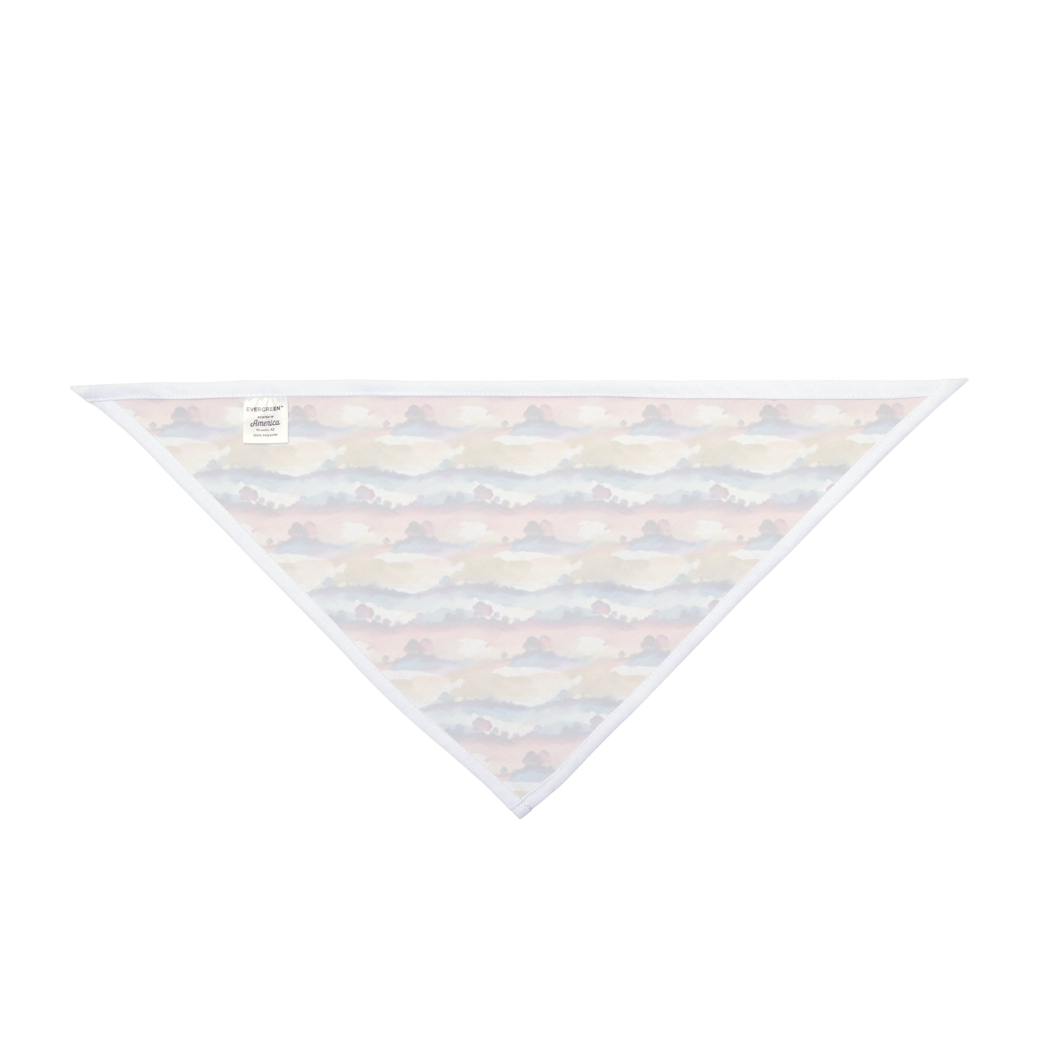 Rayas de acuarela en el horizonte en tonos crepusculares y espuma de mar - Bandana para mascotas Pet Zen