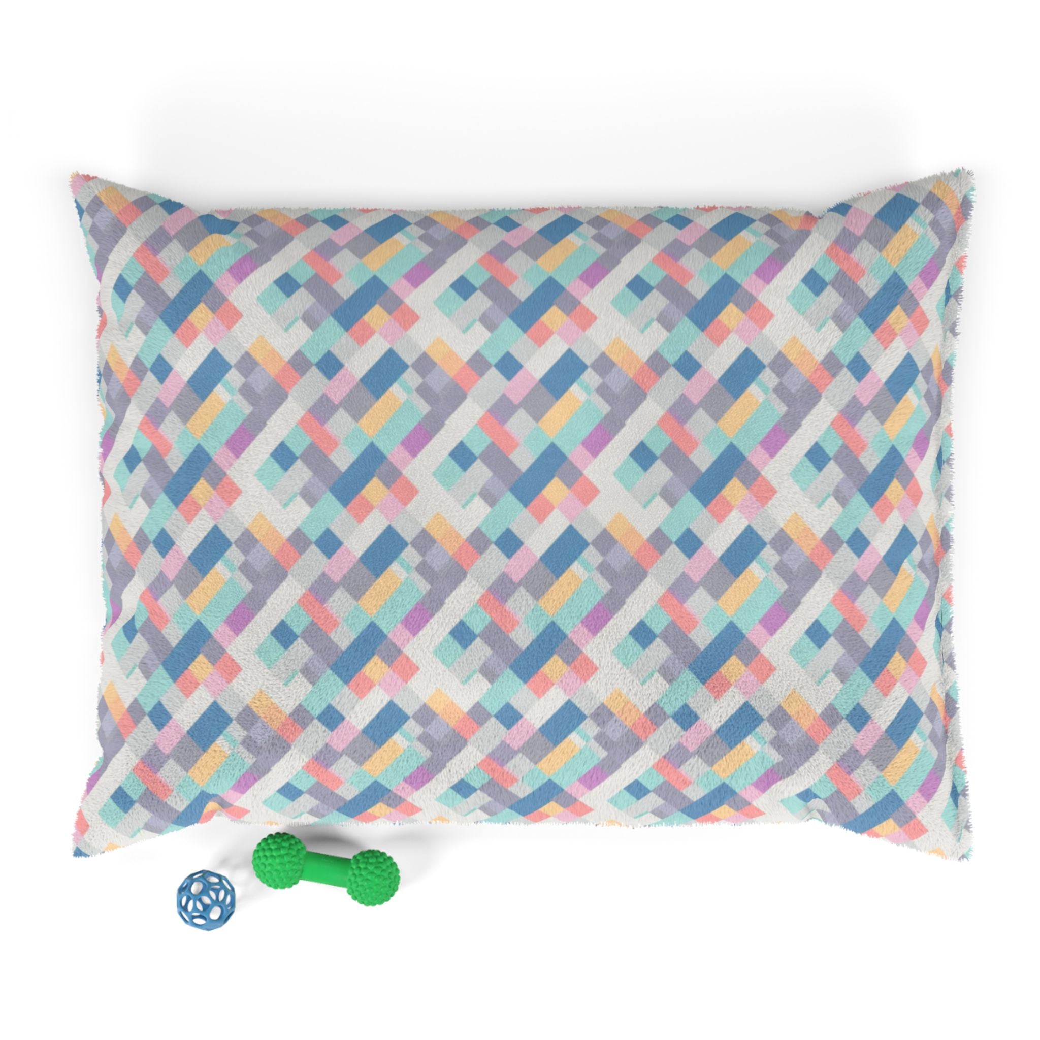 Tissage pixel pastel en harmonie diagonale - Lit pour animaux Pet Zen