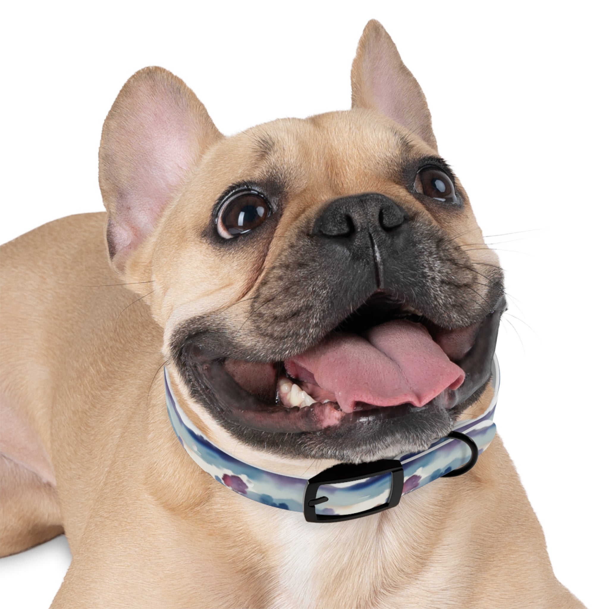 Rayas de acuarela en tonos crepusculares y espuma de mar - Collar para mascotas Pet Zen