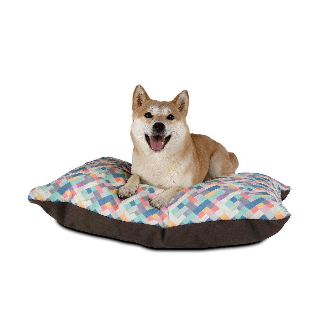 Tissage pixel pastel en harmonie diagonale - Lit pour animaux Pet Zen
