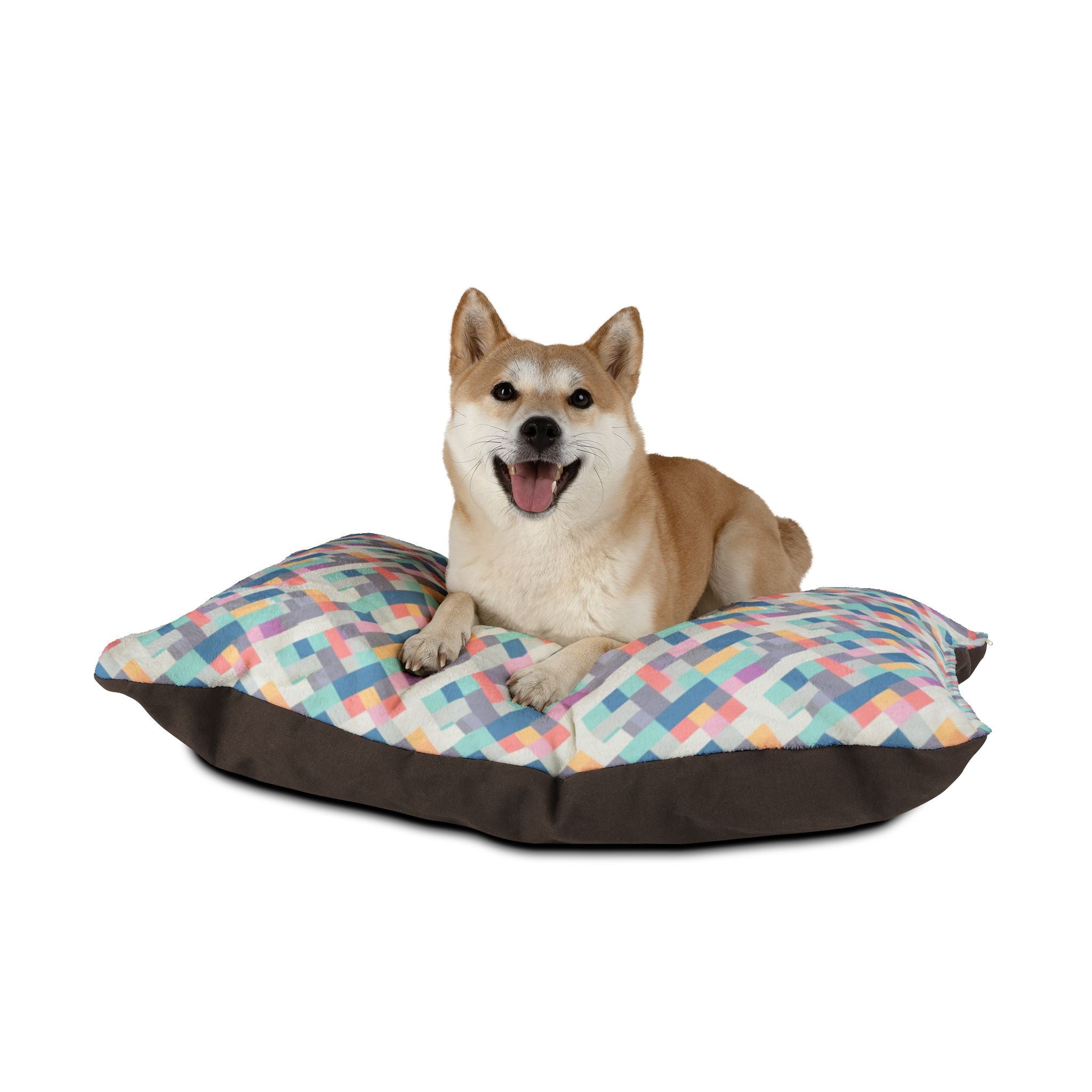 Tissage pixel pastel en harmonie diagonale - Lit pour animaux Pet Zen