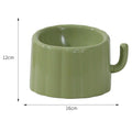 New Solid Color High-Stand Cater Bowl For Cats Large Mouth Anti-Overturn Anti-Slip Cat Bowl With Cactus Design