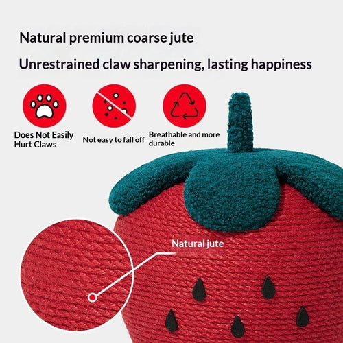 All-in-one Vertical Strawberry Cat Scratch Ball