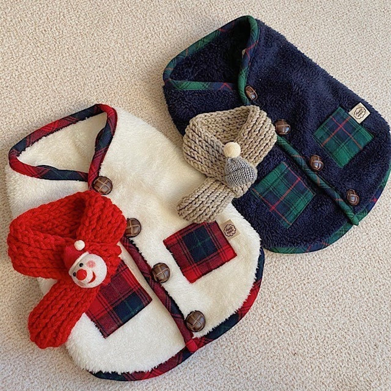 For Autumn And Winter, Puppies, Two-legged Vests, Small And Medium-sized Dogs, Fleece Jackets, Cat Coats, Scarves, Pet Clothes