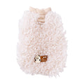 The Fluffy Sheep Wool Pet Vest, The Cute Panda Badge And The Warm Winter Coat Are For Small Cats And Dogs