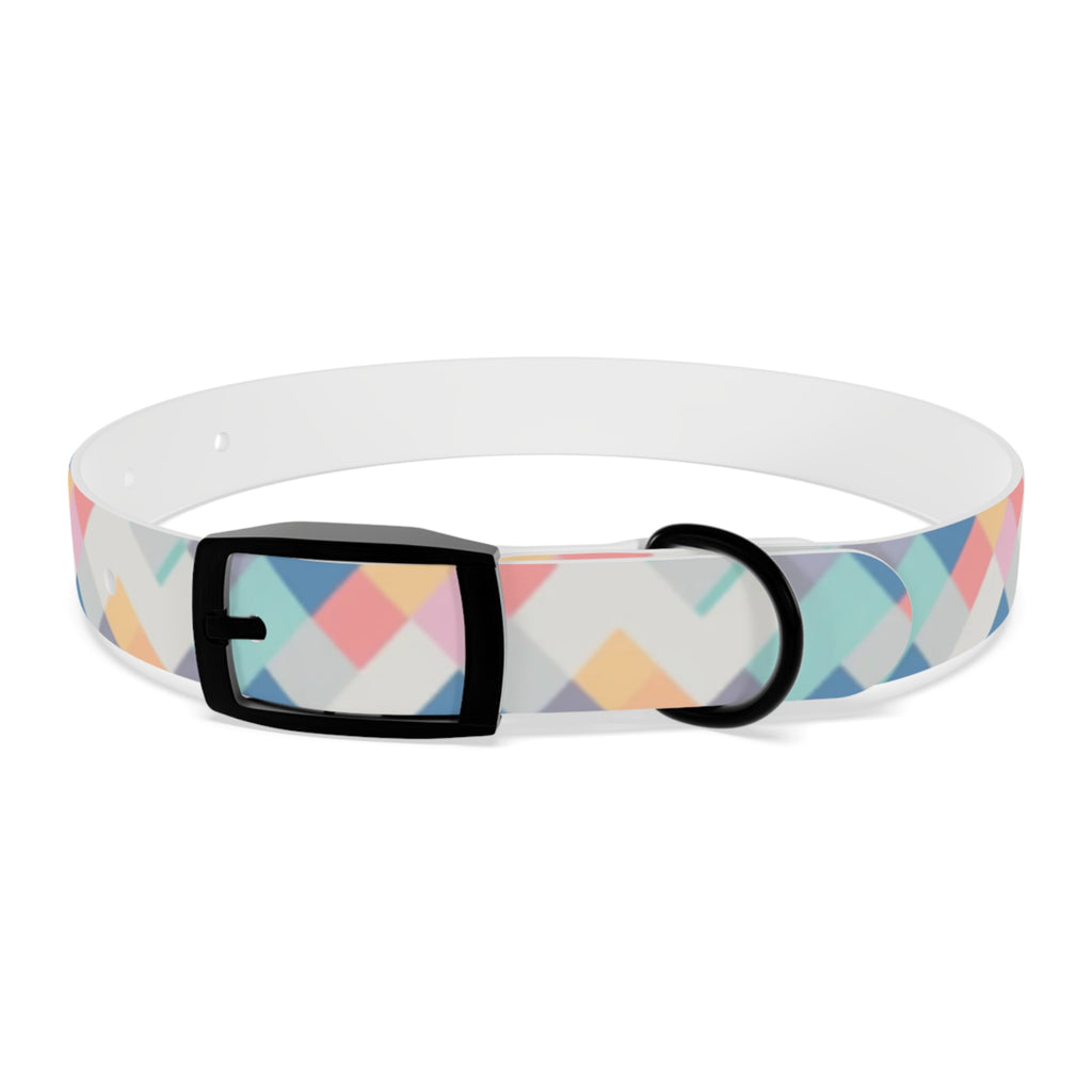 Tejido de píxeles pastel en armonía diagonal - Collar para mascotas Pet Zen