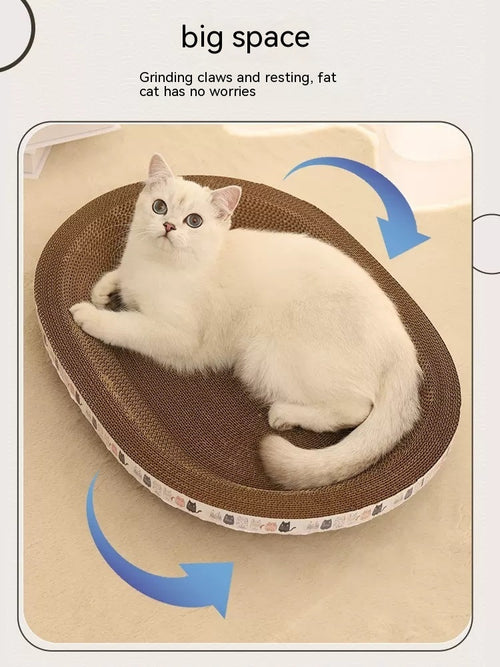 Cat Scratch Board And Cat Nest Integrated, Wear-resistant And Non Falling Debris