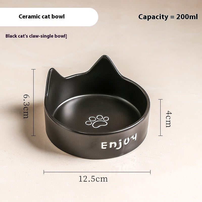 2-in-1 Cat Food Bowl Pet Water Bowl Anti-tumble