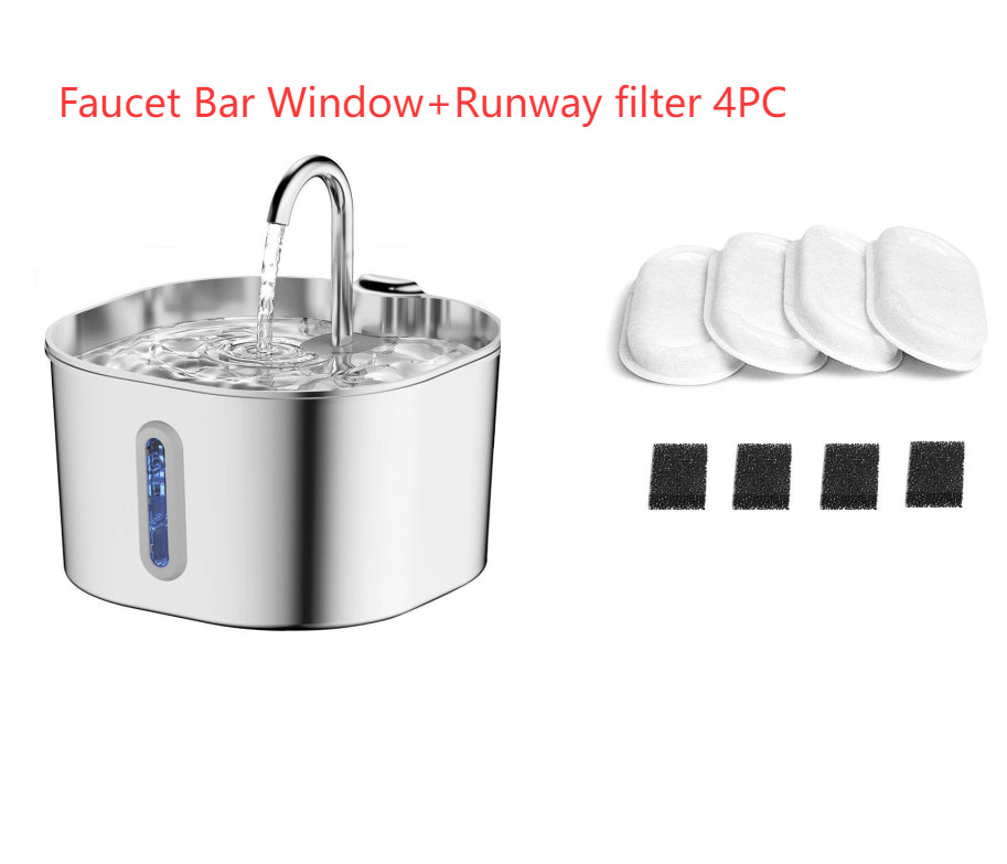 Stainless Steel Smart Pet Water Dispenser Automatic Circulation Large Capacity