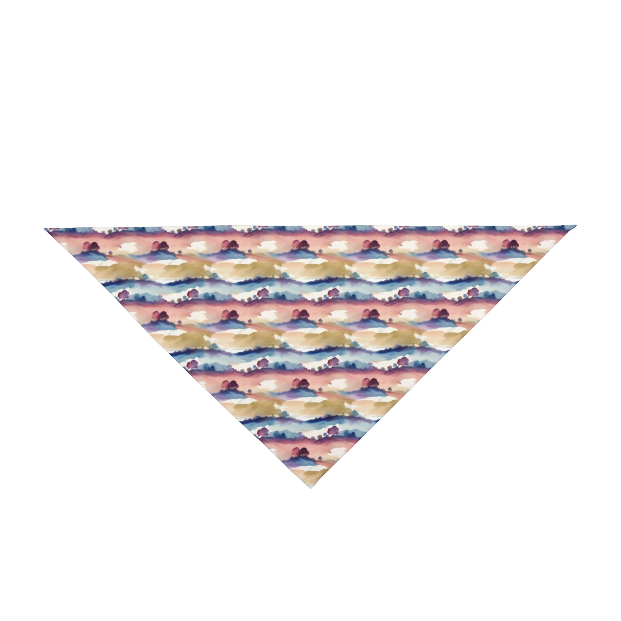 Rayas de acuarela en el horizonte en tonos crepusculares y espuma de mar - Bandana para mascotas Pet Zen