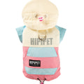 Pet Hoodie And Belt Loop - Fashionable Color Block Dog Sweatshirt For Small And Medium-sized Dogs