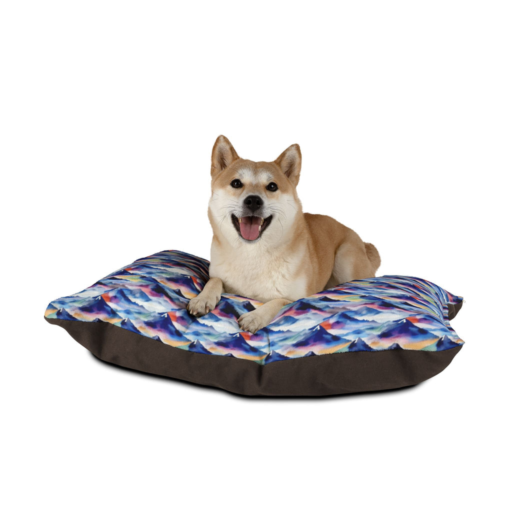 Olas infinitas de montaña en acuarela - Cama para mascotas Pet Zen