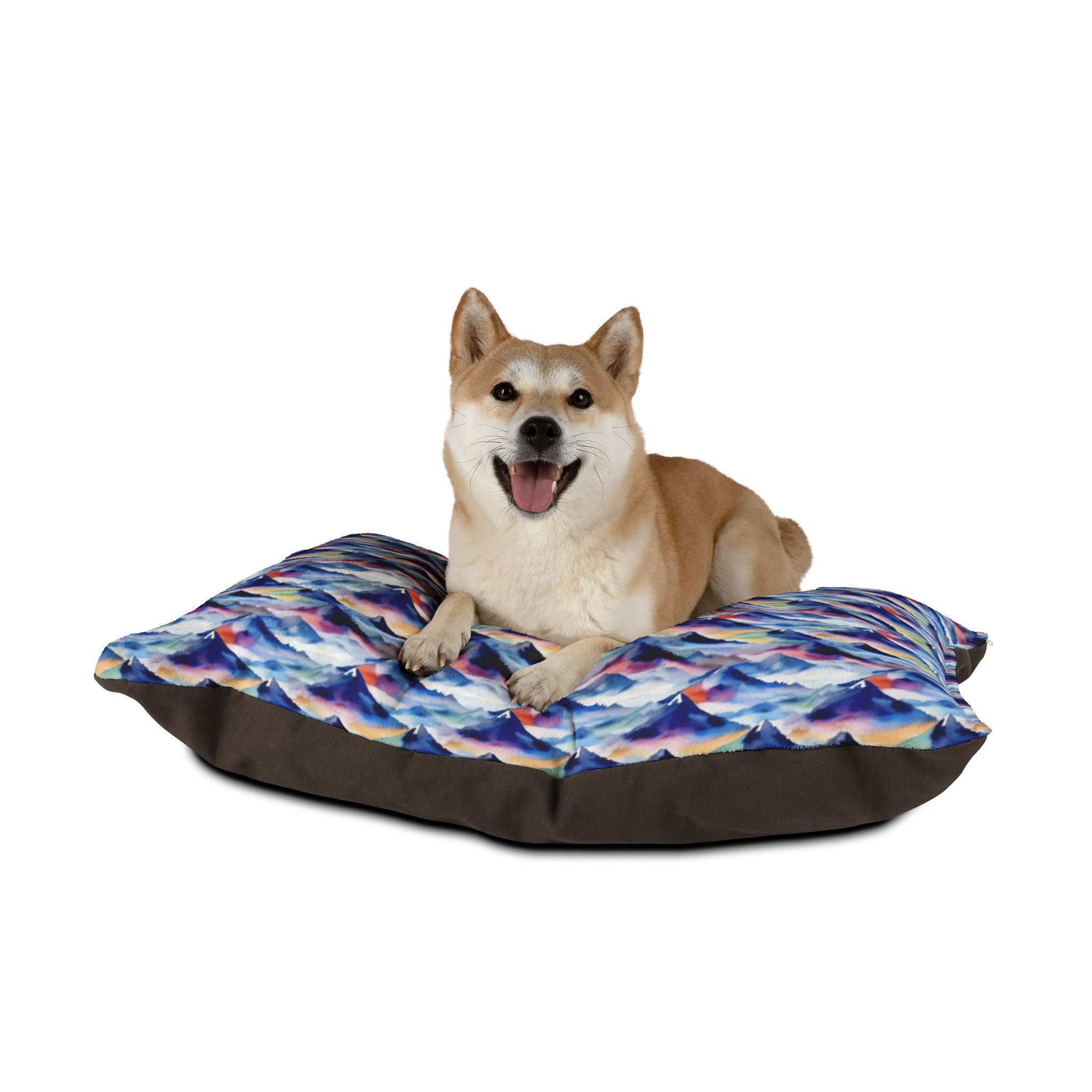Olas infinitas de montaña en acuarela - Cama para mascotas Pet Zen