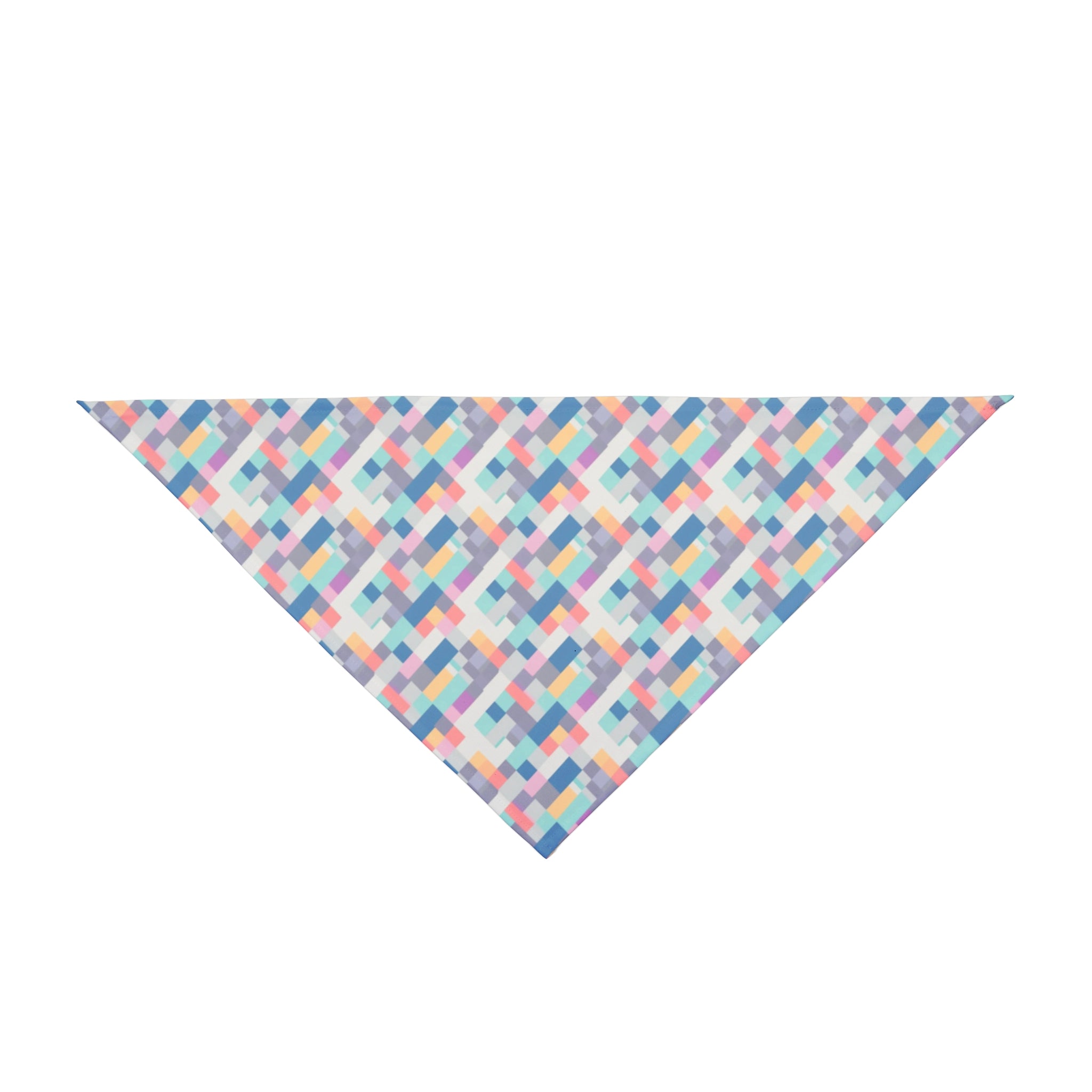 Tejido de píxeles pastel en armonía diagonal - Bandana para mascotas Pet Zen