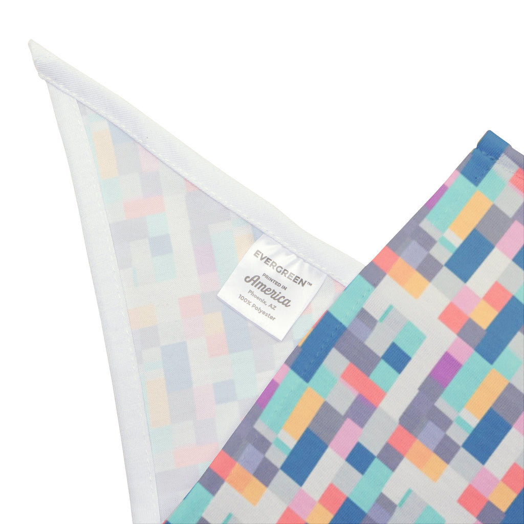 Tejido de píxeles pastel en armonía diagonal - Bandana para mascotas Pet Zen