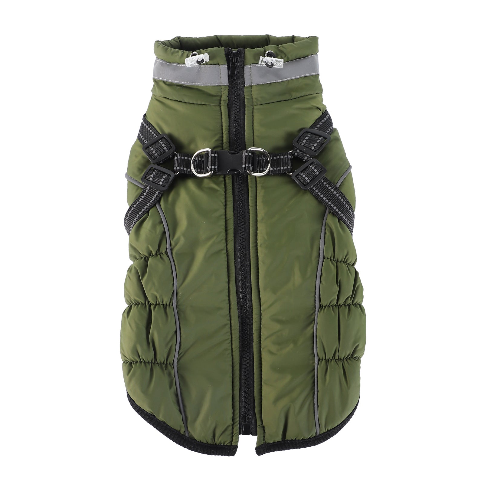 Warm Reflective Traction Coat Plus Fleece Waterproof Jacket