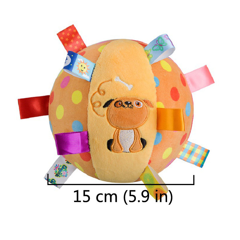 Plush Dog Sound Ringing Ball, Interactive Pet Toy, Teeth Cleaning, Chewing Toy, Big Dog, Little Dog