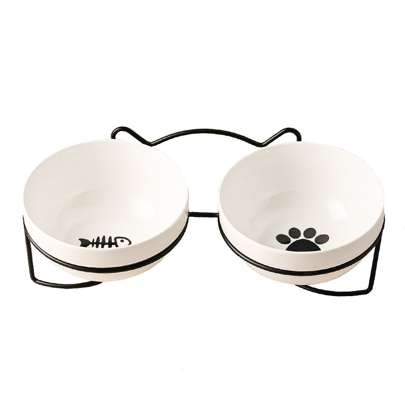Ceramic Cat Bowl Food Basin Dog Drinking Water