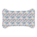 Tapis d'alimentation pour animaux Pet Ze, motif pixel pastel tissé en diagonale harmonieuse