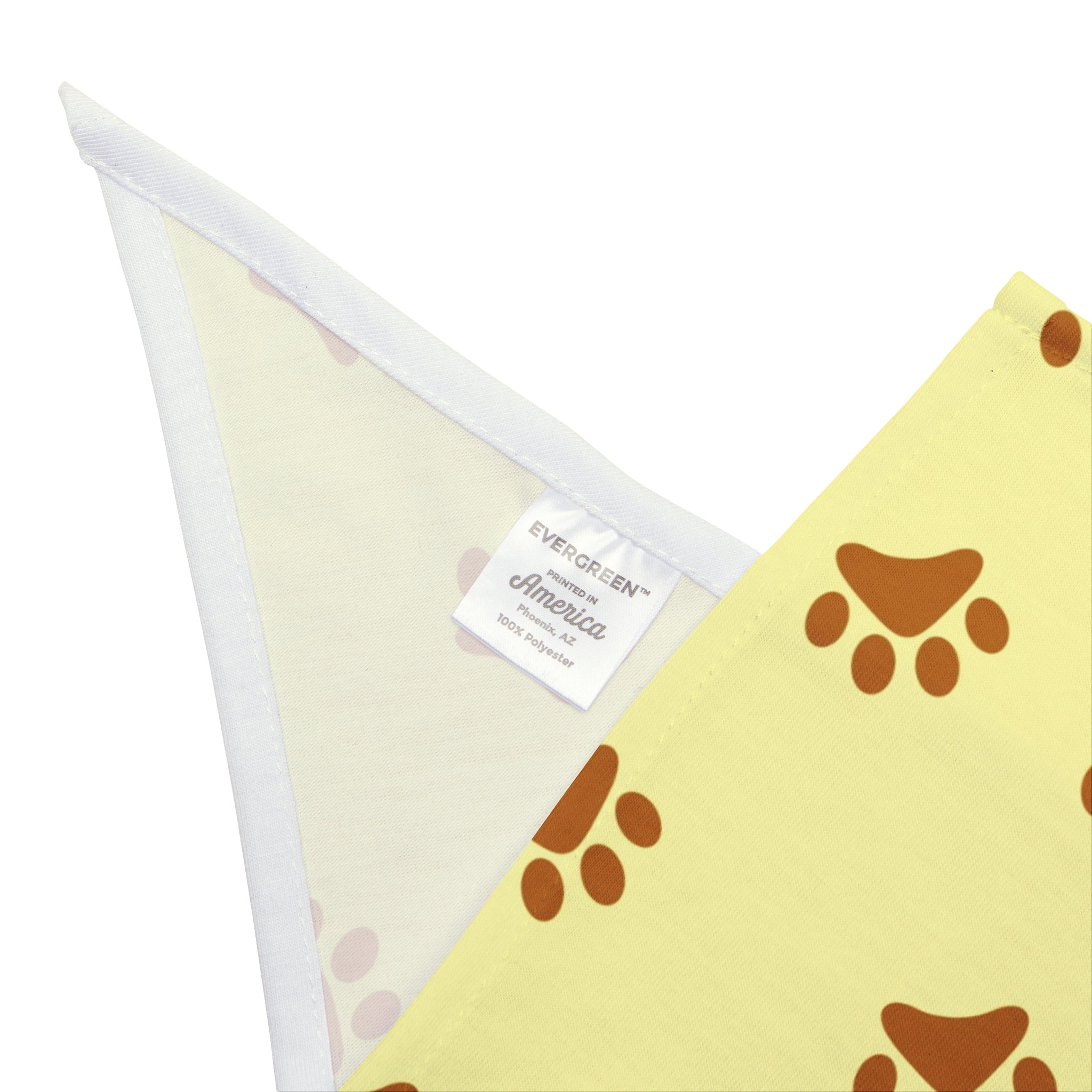 Huellas doradas sobre cielo color crema - Bandana para mascotas Pet Zen
