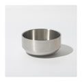 Stainless Steel Cat Bowl On A Raised Wooden Stand To Prevent Tipping