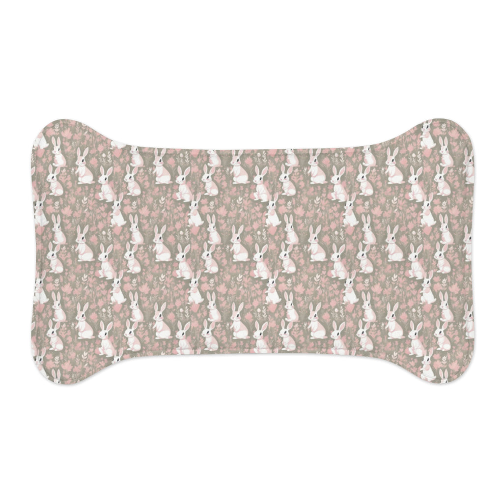 Tapis d'alimentation pour animaux Pet Ze - Motif Parade de lapins des prés