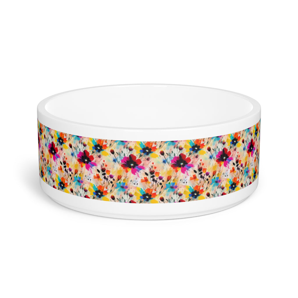 Confettis de fleurs sauvages en aquarelle - Gamelle pour animaux