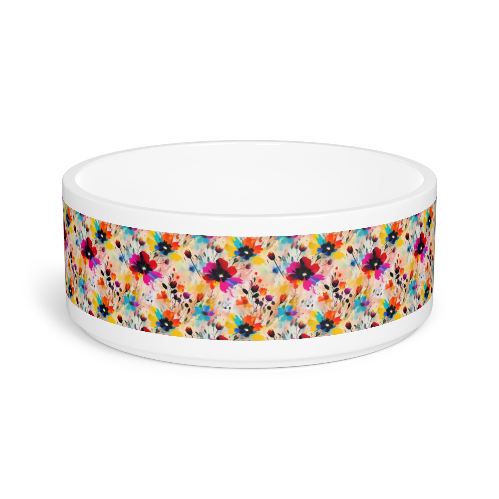 Confettis de fleurs sauvages en aquarelle - Gamelle pour animaux