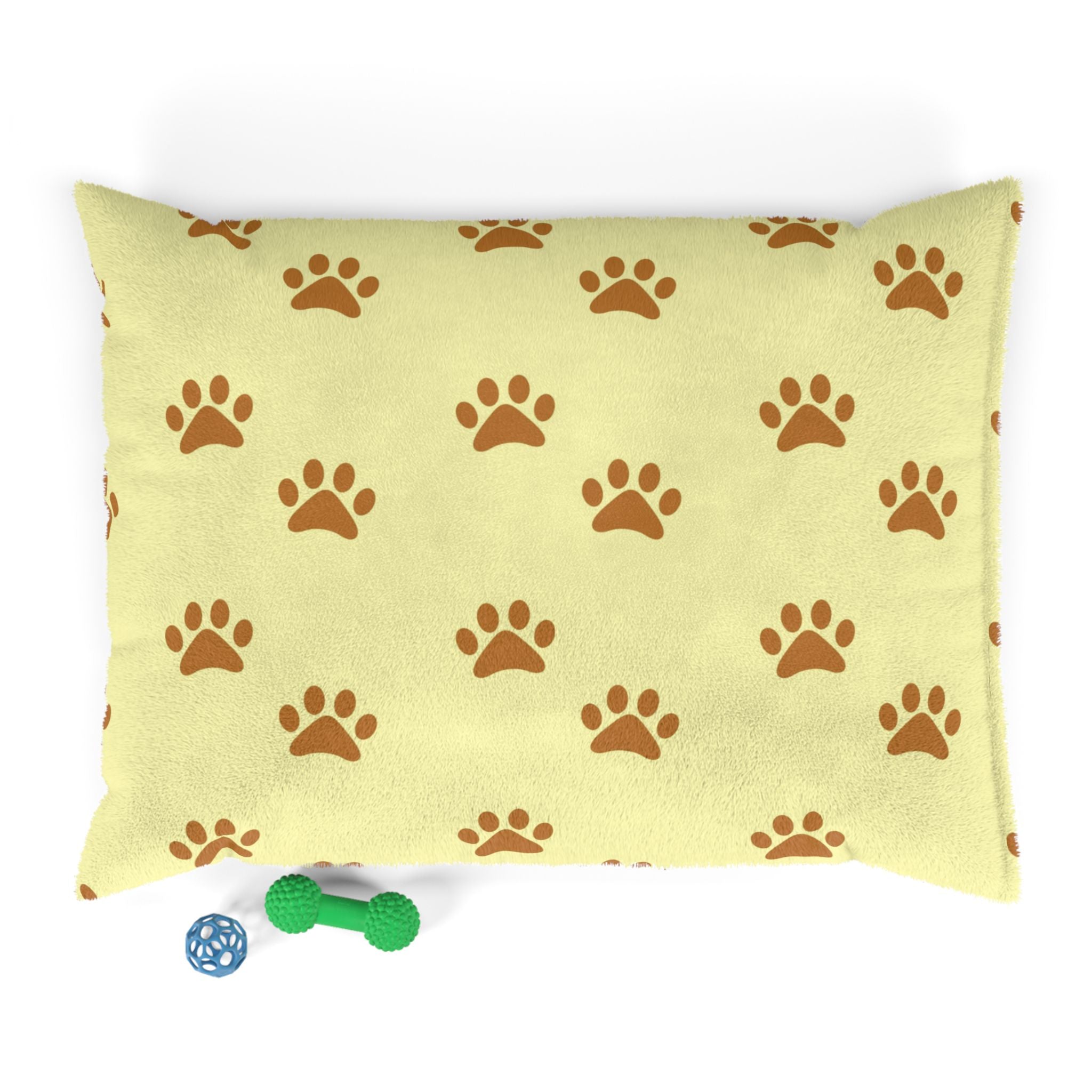 Huellas doradas sobre un cielo color crema - Cama para mascotas Pet Zen