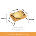 Pet Wooden Rack Multi-functional Ceramic Cat Bowl Anti-tumble Water Feeding Oblique Mouth Easy To Clean