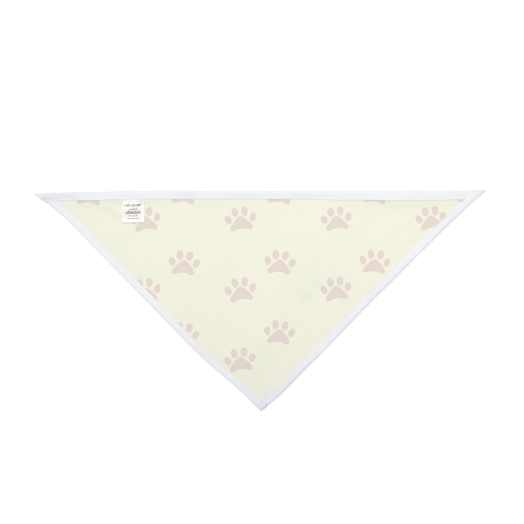 Huellas doradas sobre cielo color crema - Bandana para mascotas Pet Zen