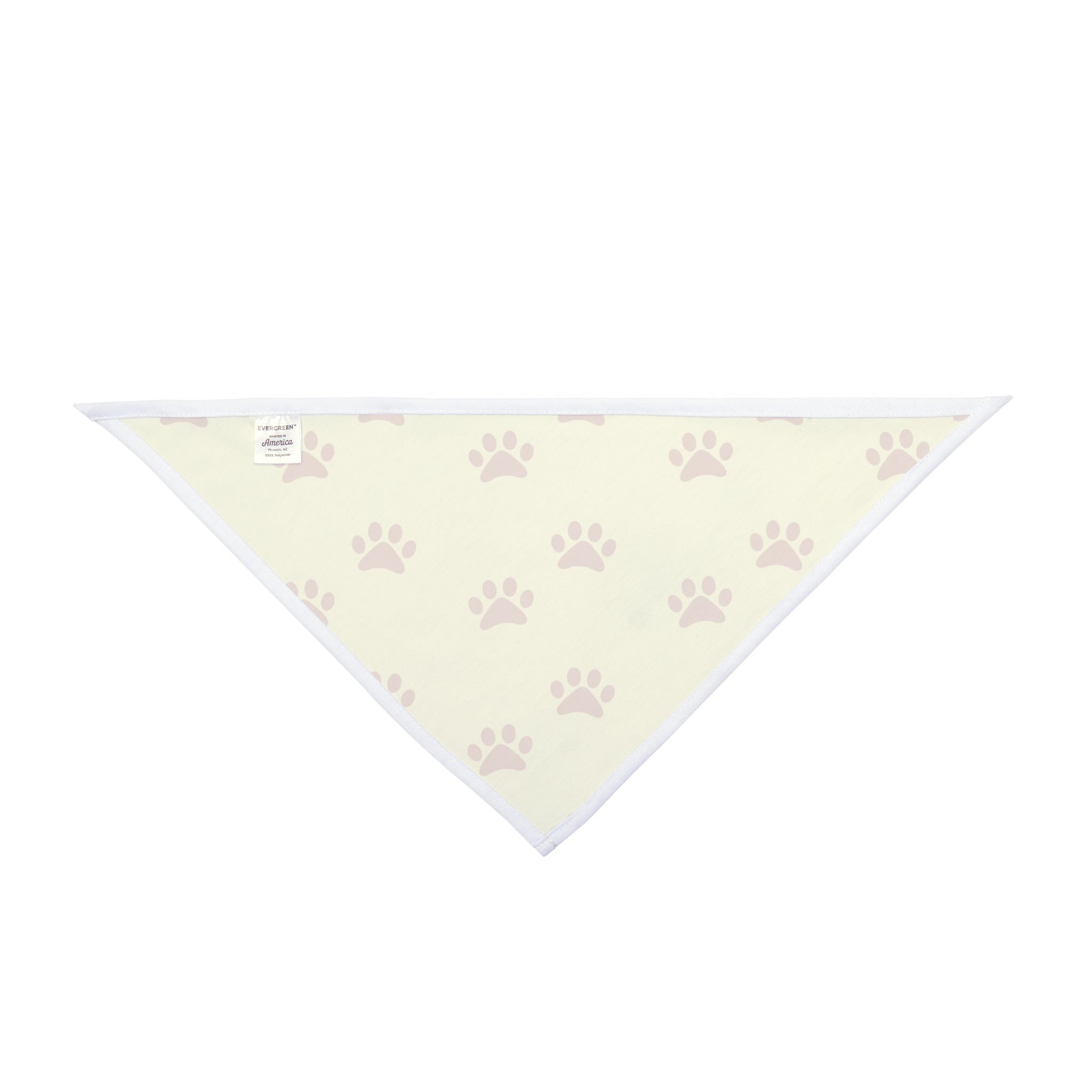 Huellas doradas sobre cielo color crema - Bandana para mascotas Pet Zen