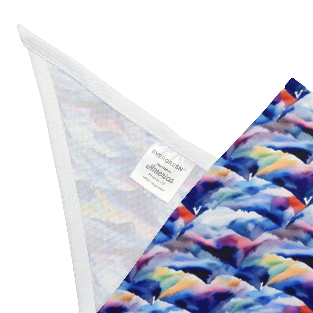Vagues de montagne aquarelles infinies - Bandana pour animaux de compagnie Pet Zen