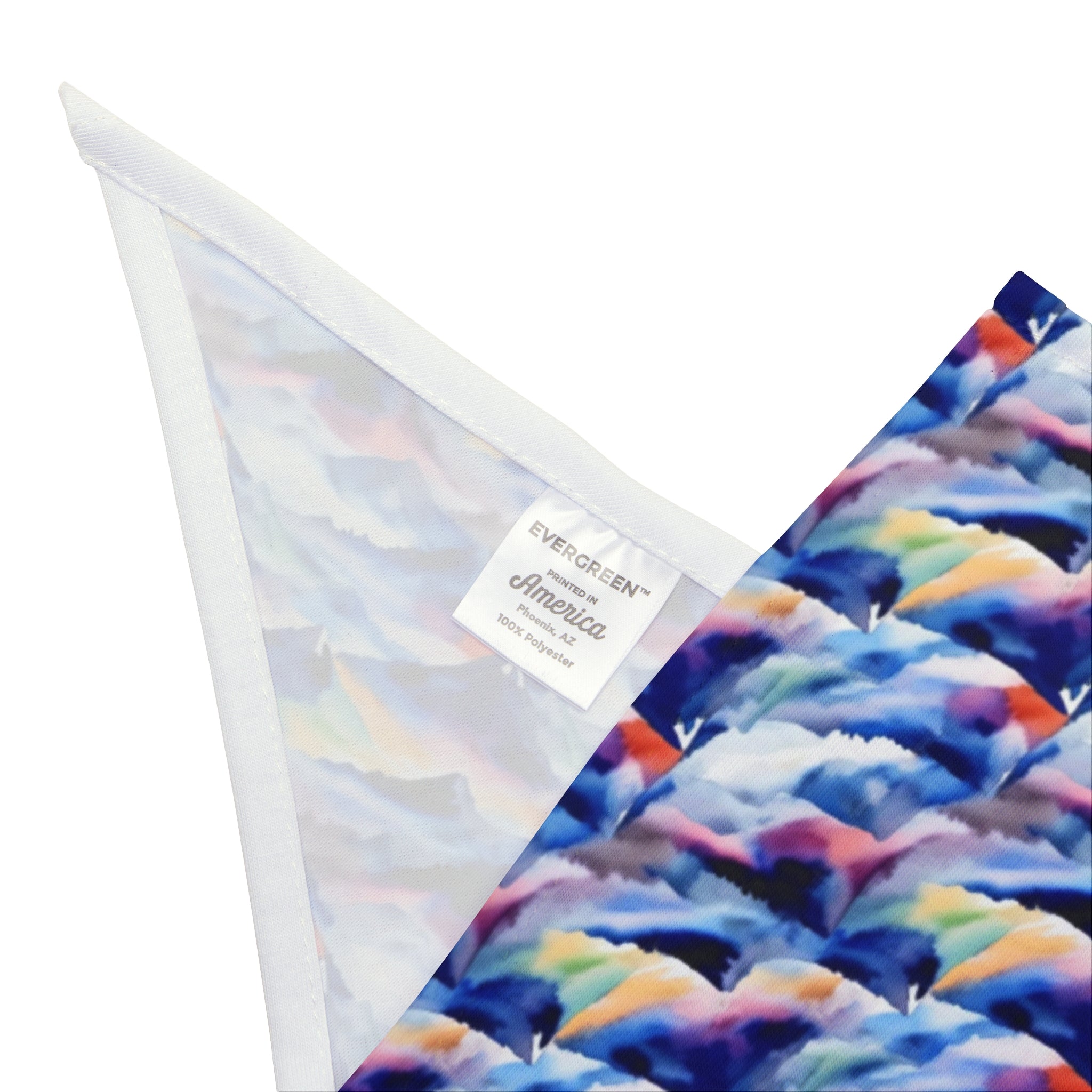 Vagues de montagne aquarelles infinies - Bandana pour animaux de compagnie Pet Zen