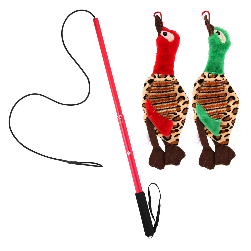 Telescopic Funny Dog Stick Cat Teaser Pet Training Rod