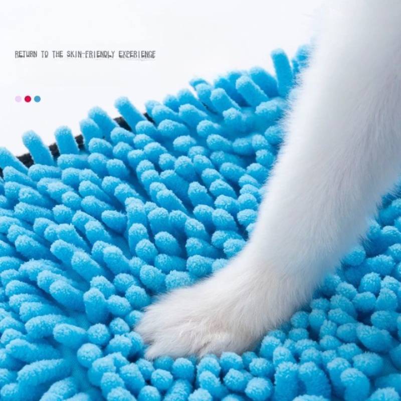 Dog Bath Robe Towel Quick Dry Pet Soft Towel Fiber Absorbent Cat Bath Towel Convenient Pet Cleaning Washcloth Thicken Durable