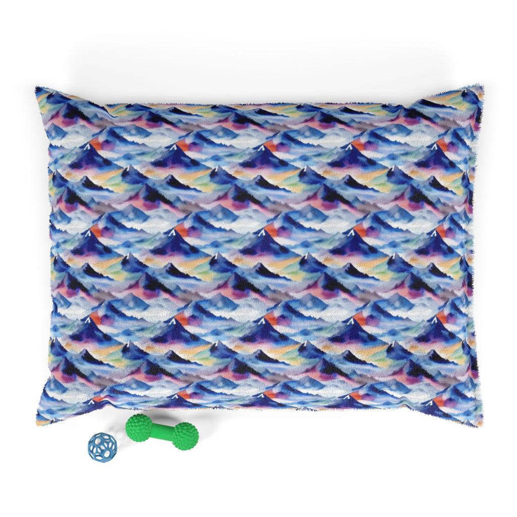 Olas infinitas de montaña en acuarela - Cama para mascotas Pet Zen