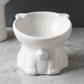 Ceramic Cute Black Drinking High Foot Cat Bowl Pet Supplies