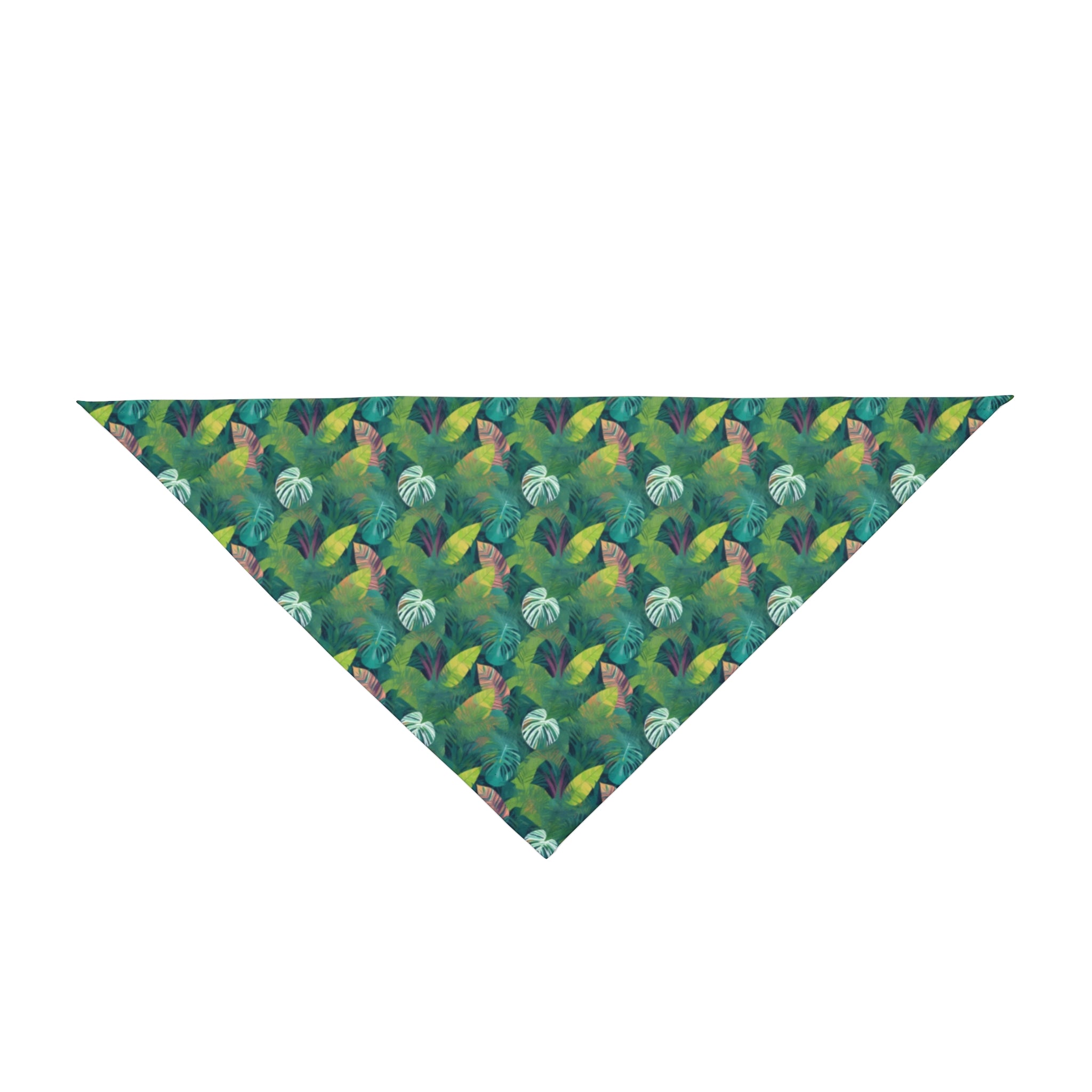 Emerald Canopy Pattern of Tropical Leaves - Pet Bandana Pet Zen