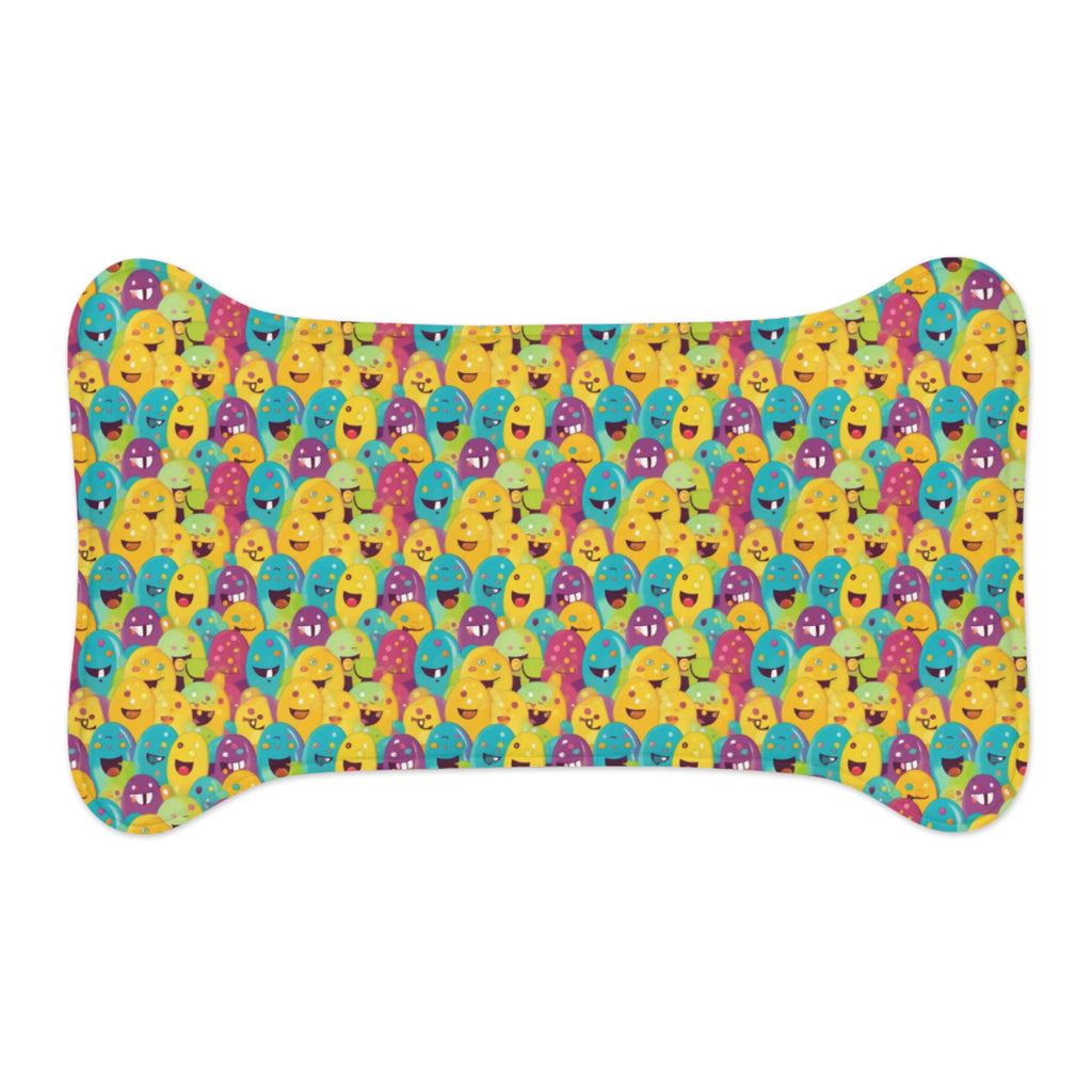 Giggle Crowd of Rainbow Blob Critters - Pet Feeding Mat Pet Ze