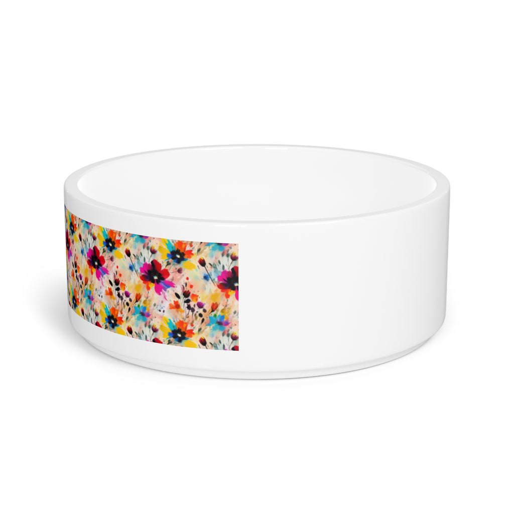 Confettis de fleurs sauvages en aquarelle - Gamelle pour animaux