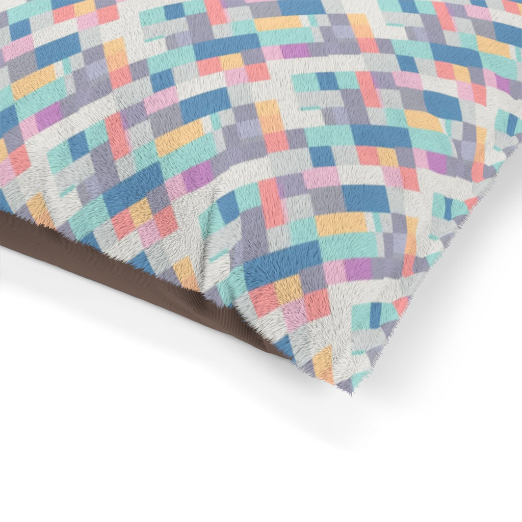 Tissage pixel pastel en harmonie diagonale - Lit pour animaux Pet Zen
