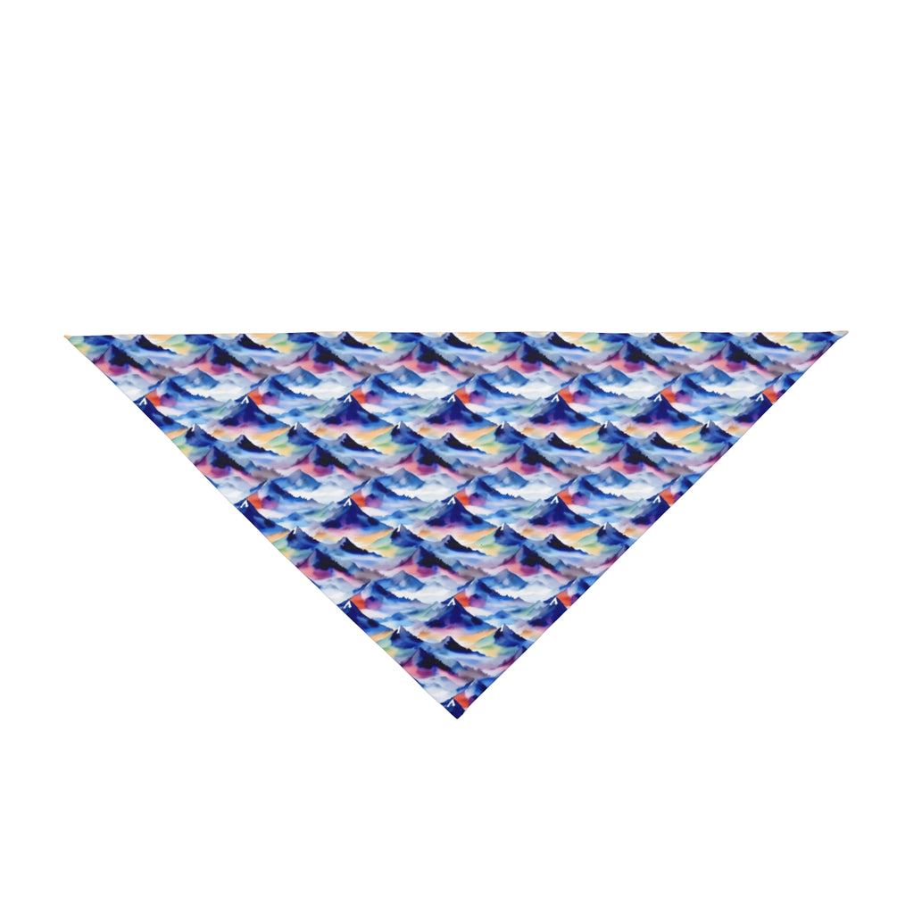 Vagues de montagne aquarelles infinies - Bandana pour animaux de compagnie Pet Zen