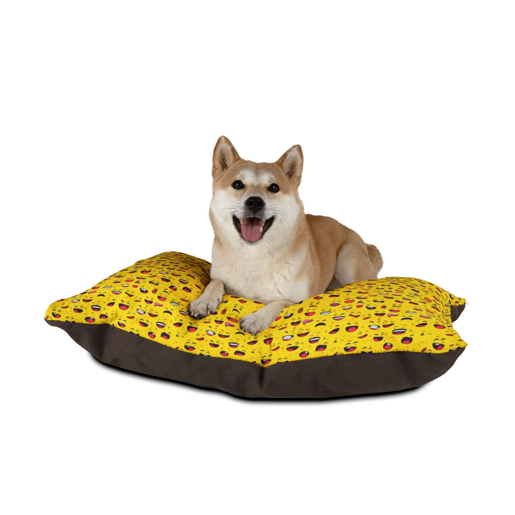 Sonrisas infinitas: Un mar de caras sonrientes - Cama para mascotas Pet Zen