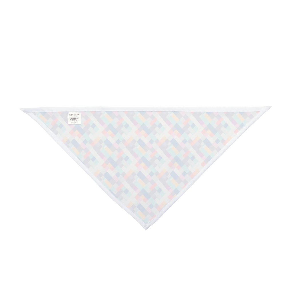Tejido de píxeles pastel en armonía diagonal - Bandana para mascotas Pet Zen